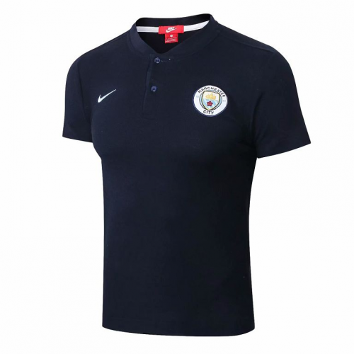 Manchester City 18/19 Polo Jersey Shirt Navy
